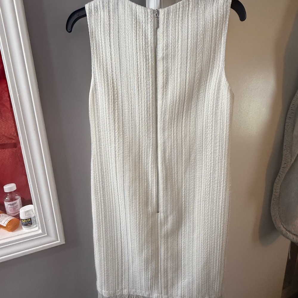 Karl Lagerfeld Textured Cream Midi Dress - Picture 4 of 7